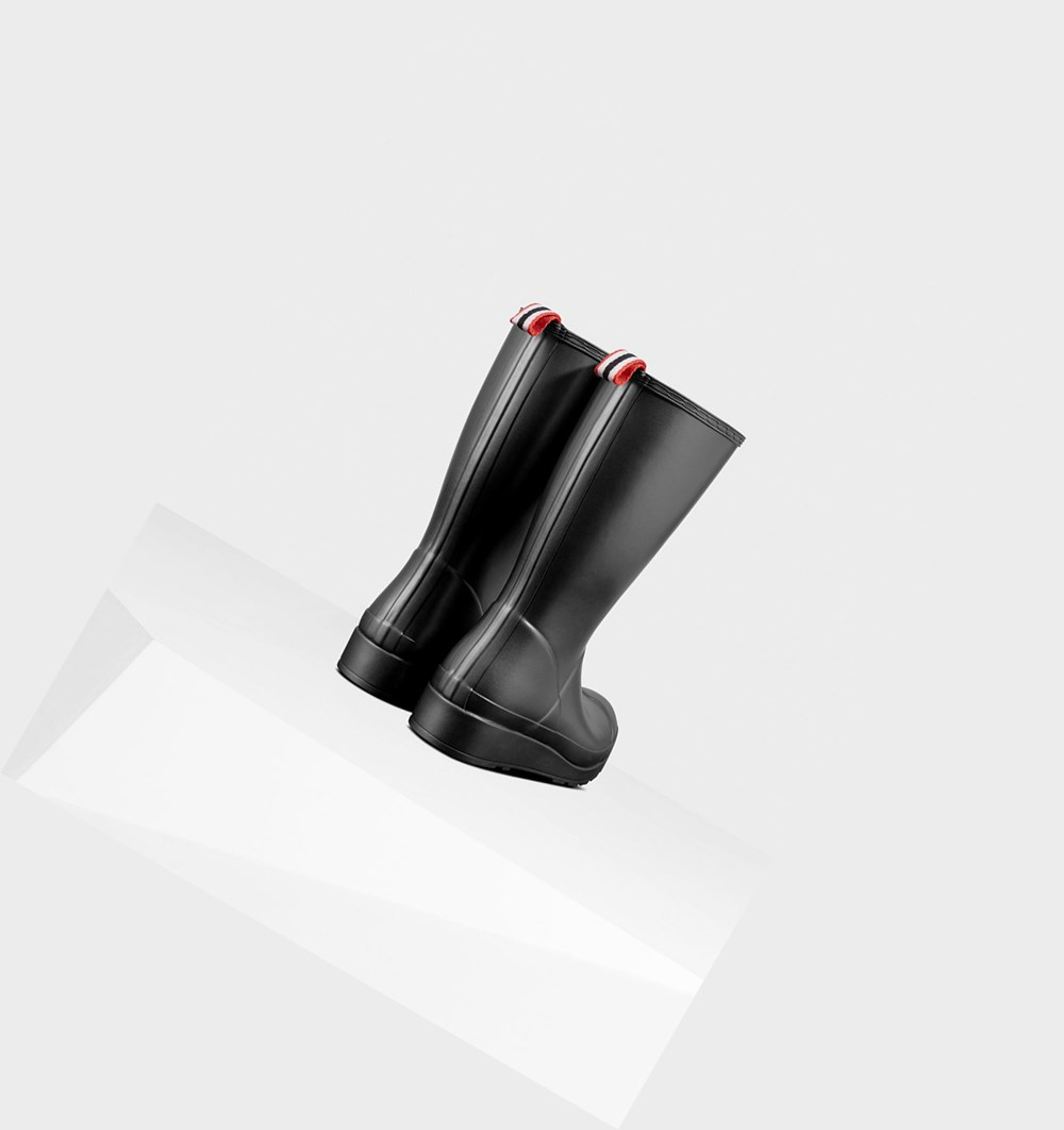 Botas de Agua Hunter Original Altas Pearlized Rain Mujer Negras | 129EWQBFA