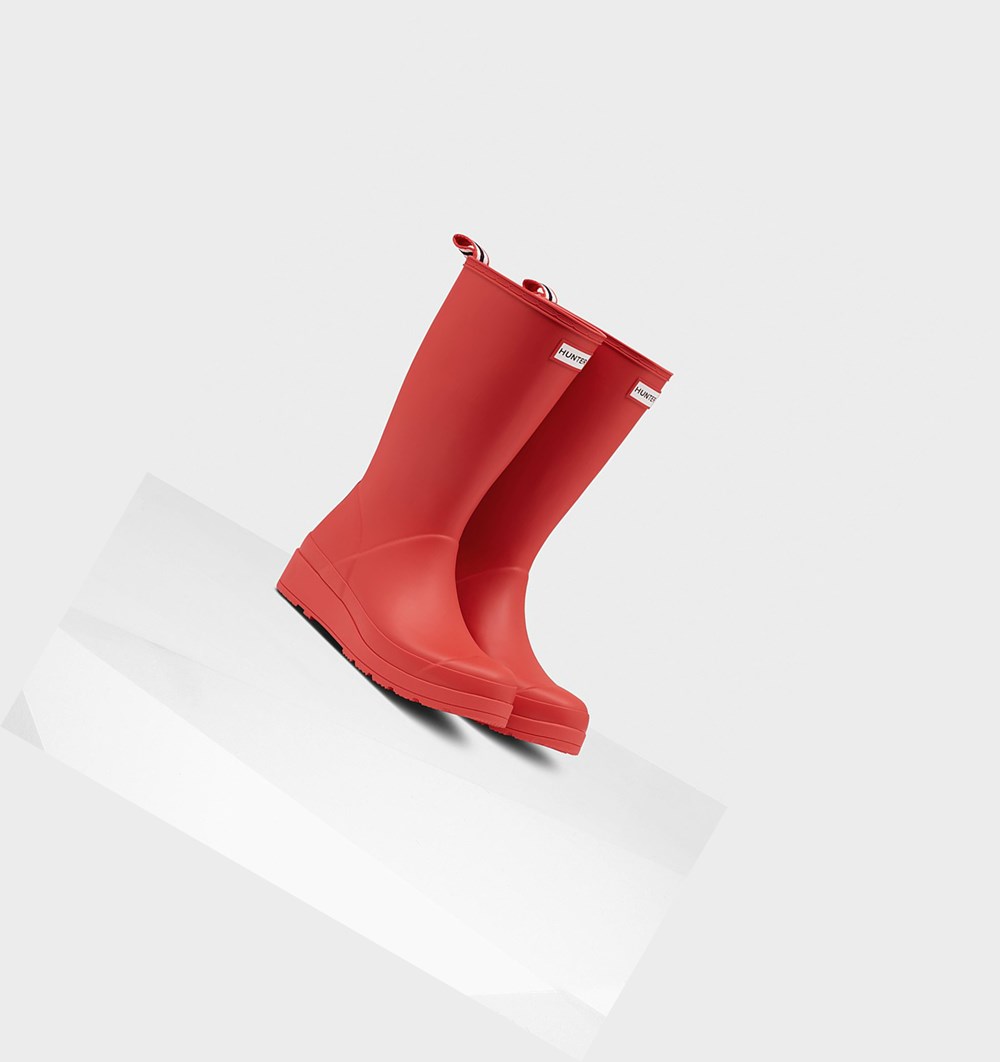 Botas de Agua Hunter Original Altas Rain Mujer Rojas | 594TFRYQU