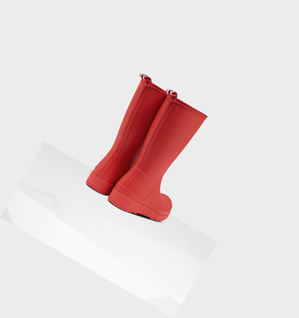 Botas de Agua Hunter Original Altas Rain Mujer Rojas | 594TFRYQU