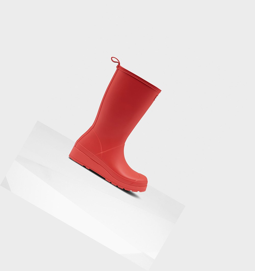 Botas de Agua Hunter Original Altas Rain Mujer Rojas | 594TFRYQU