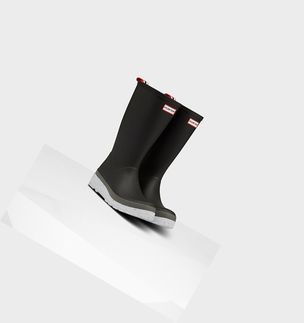 Botas de Agua Hunter Original Altas Speckle Rain Mujer Negras Gris | 235TSCLZB