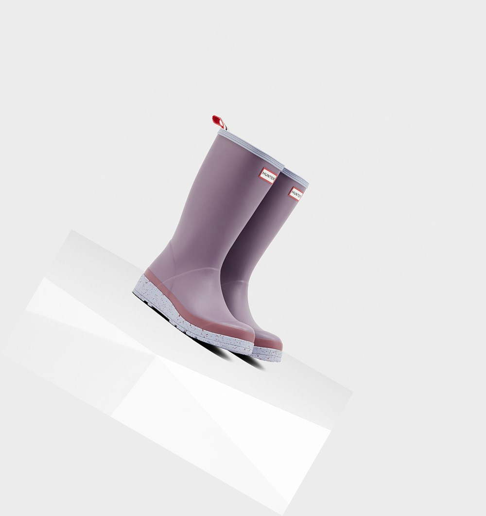 Botas de Agua Hunter Original Altas Speckle Rain Mujer Moradas | 643JVRYHO