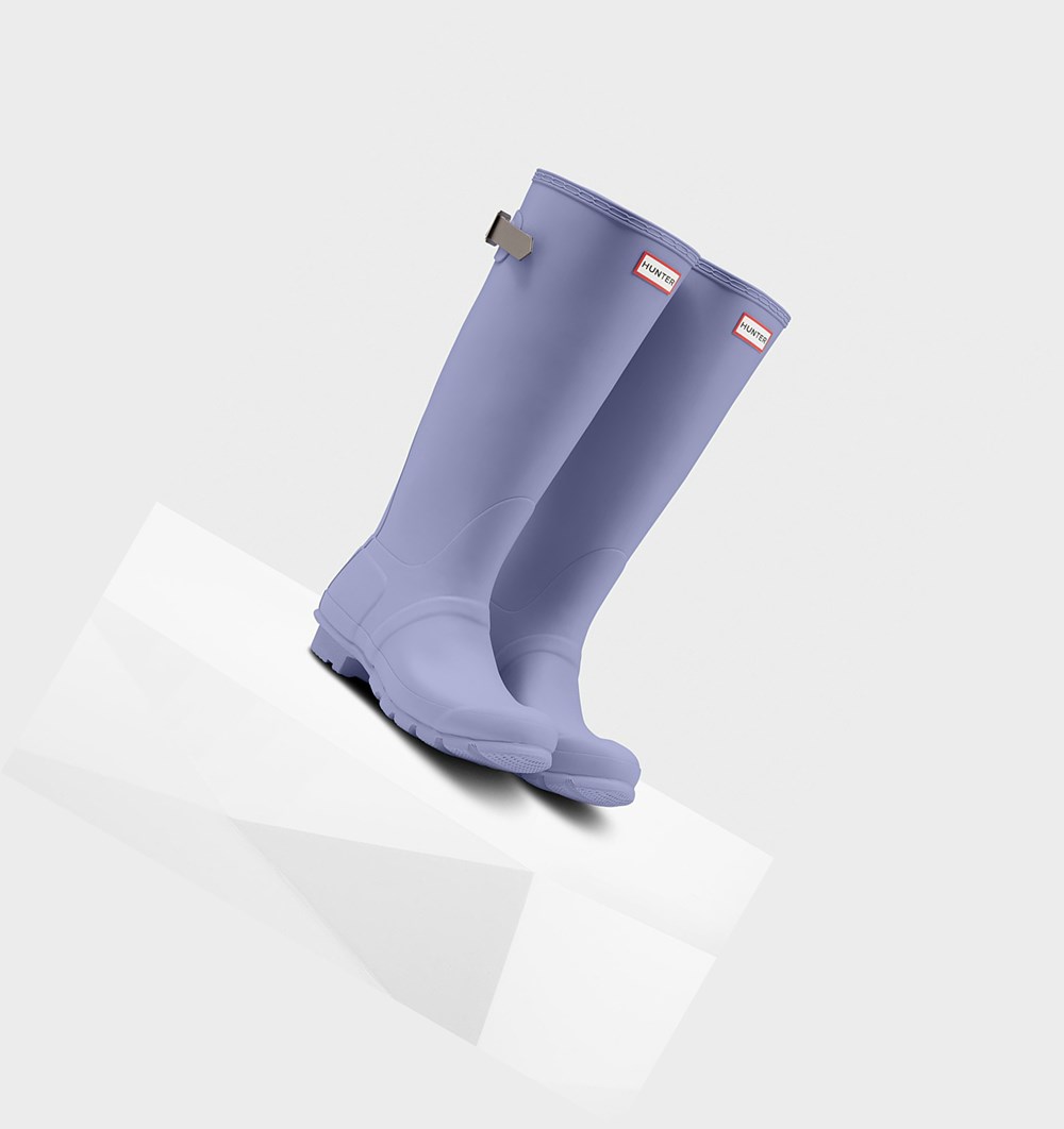 Botas de Agua Hunter Original Back Adjustable Mujer Moradas | 327QDLAIM