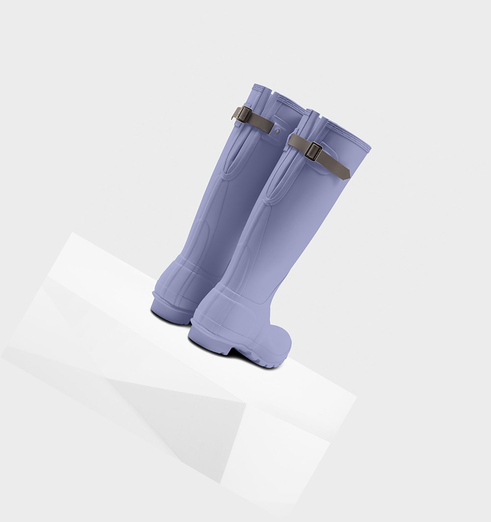 Botas de Agua Hunter Original Back Adjustable Mujer Moradas | 327QDLAIM