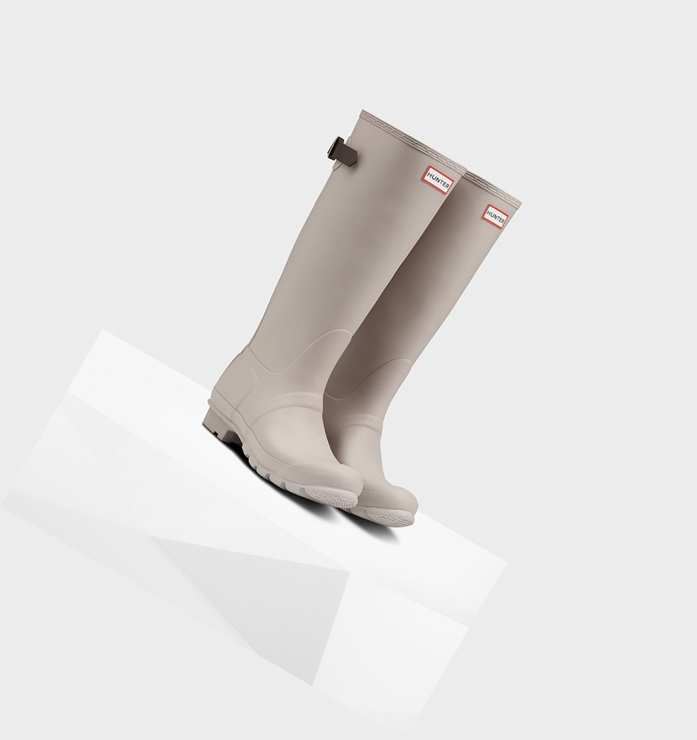 Botas de Agua Hunter Original Back Adjustable Mujer Gris | 720YQCWAT