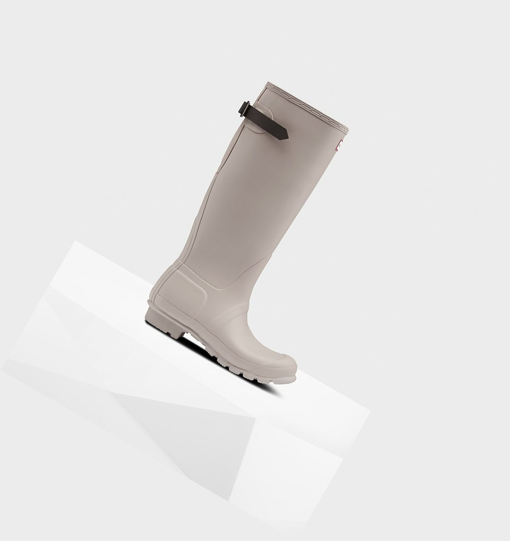 Botas de Agua Hunter Original Back Adjustable Mujer Gris | 720YQCWAT