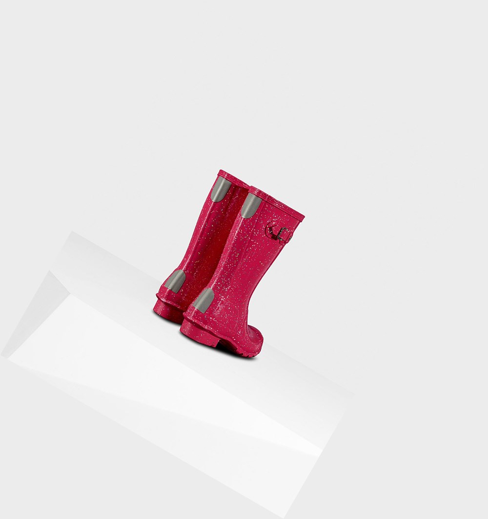 Botas de Agua Hunter Original Big Giant Glitter Niños Rosas | 704CERMXH