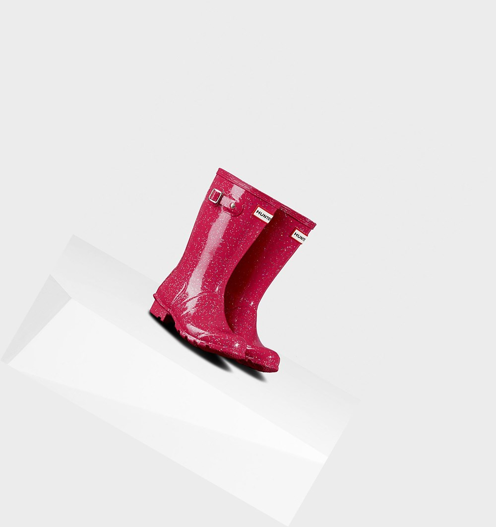 Botas de Agua Hunter Original Big Giant Glitter Niños Rosas | 704CERMXH
