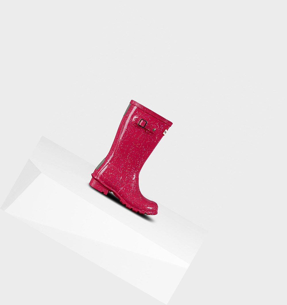 Botas de Agua Hunter Original Big Giant Glitter Niños Rosas | 704CERMXH