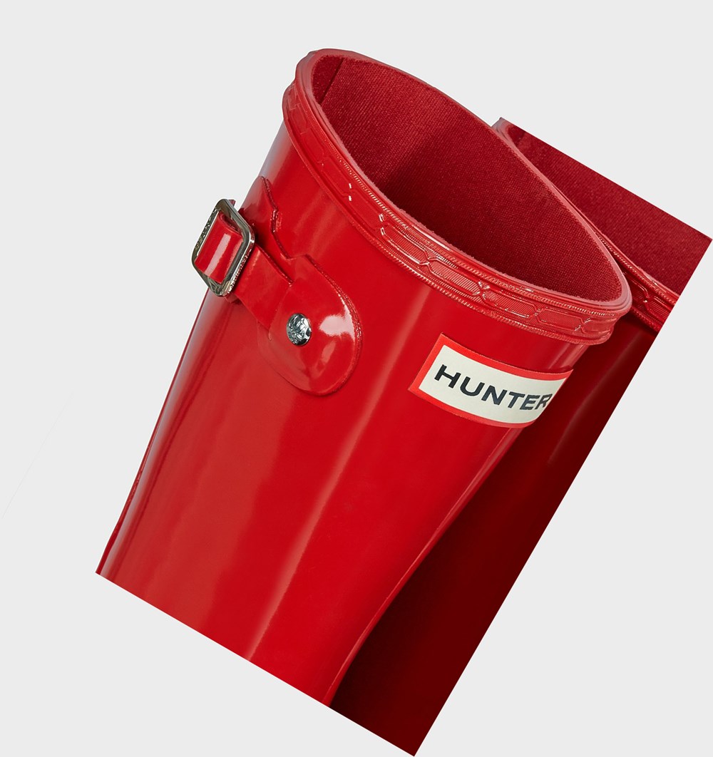 Botas de Agua Hunter Original Big Gloss Niños Rojas | 279HMFAOP