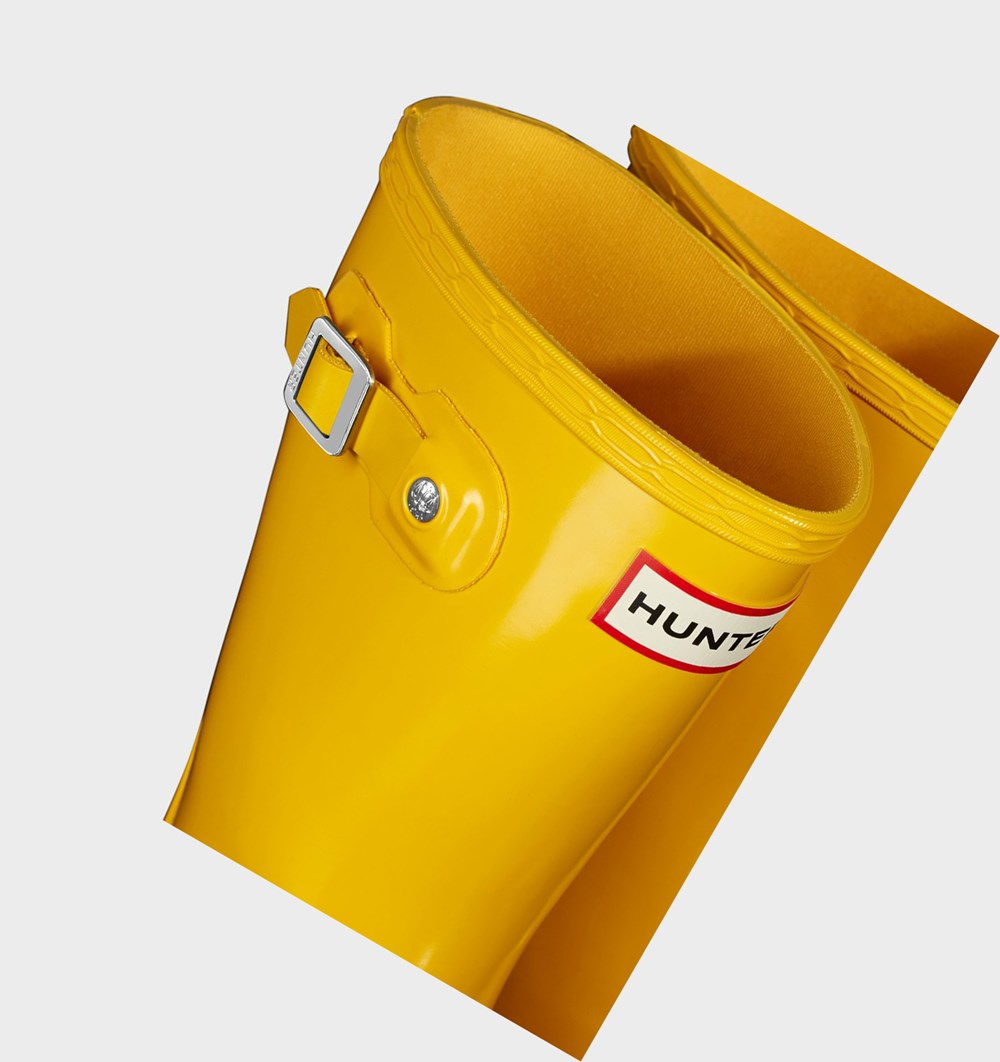 Botas de Agua Hunter Original Big Gloss Niños Amarillo | 439XUVMZI