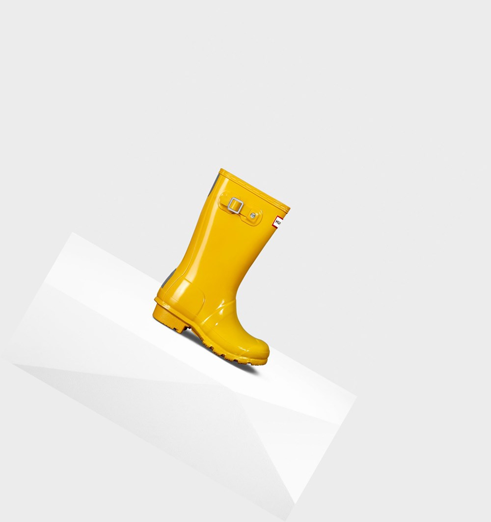 Botas de Agua Hunter Original Big Gloss Niños Amarillo | 439XUVMZI