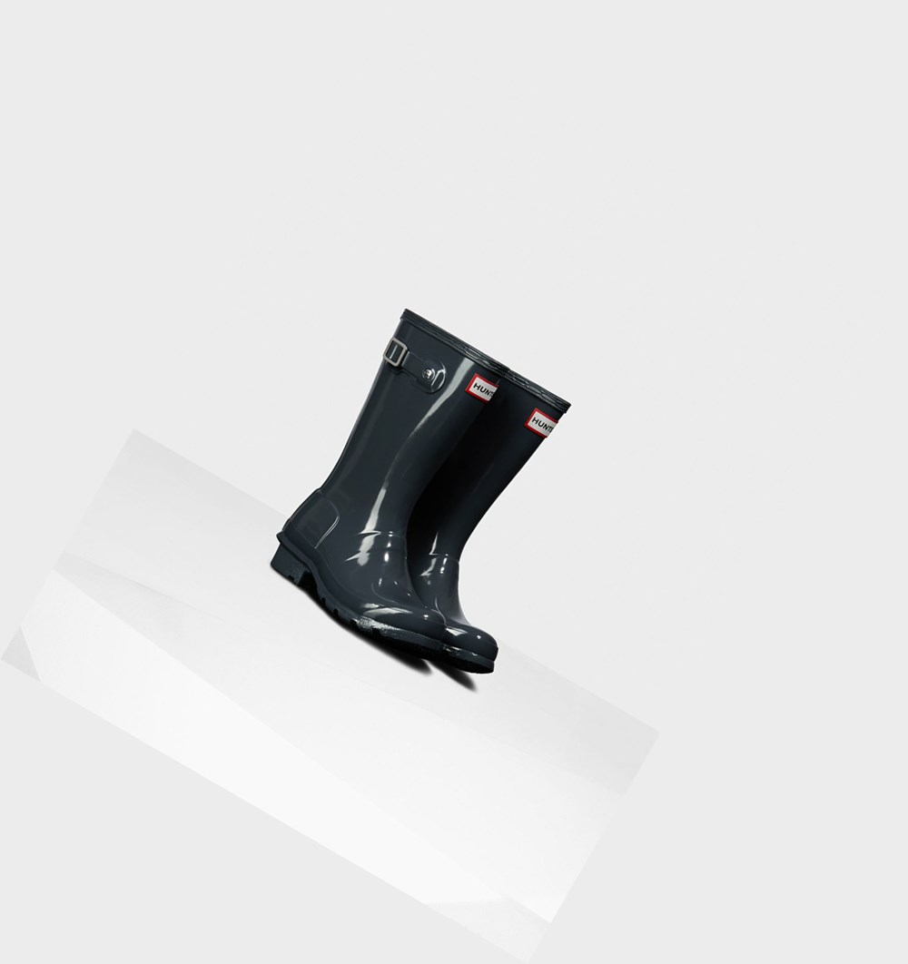 Botas de Agua Hunter Original Big Gloss Niños Gris | 576TWHEML