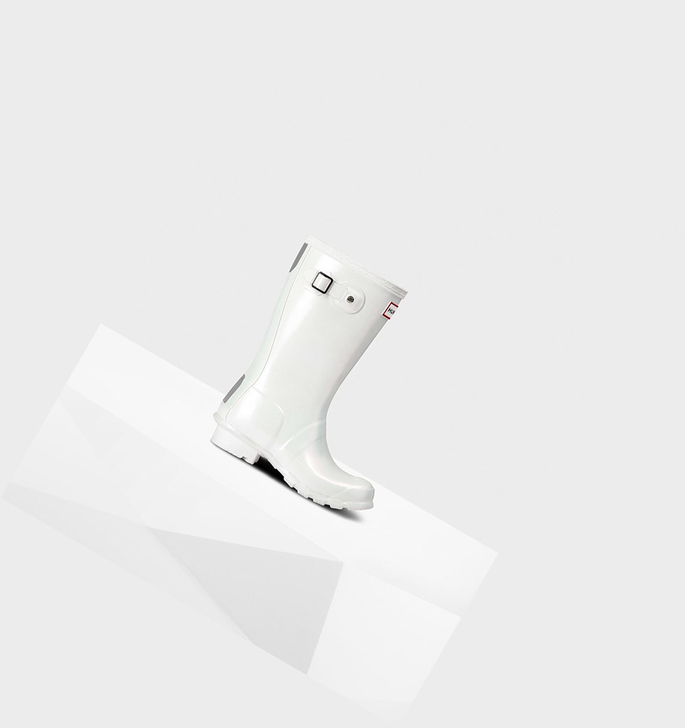 Botas de Agua Hunter Original Big Nebula Niños Plateadas | 523ULODYF