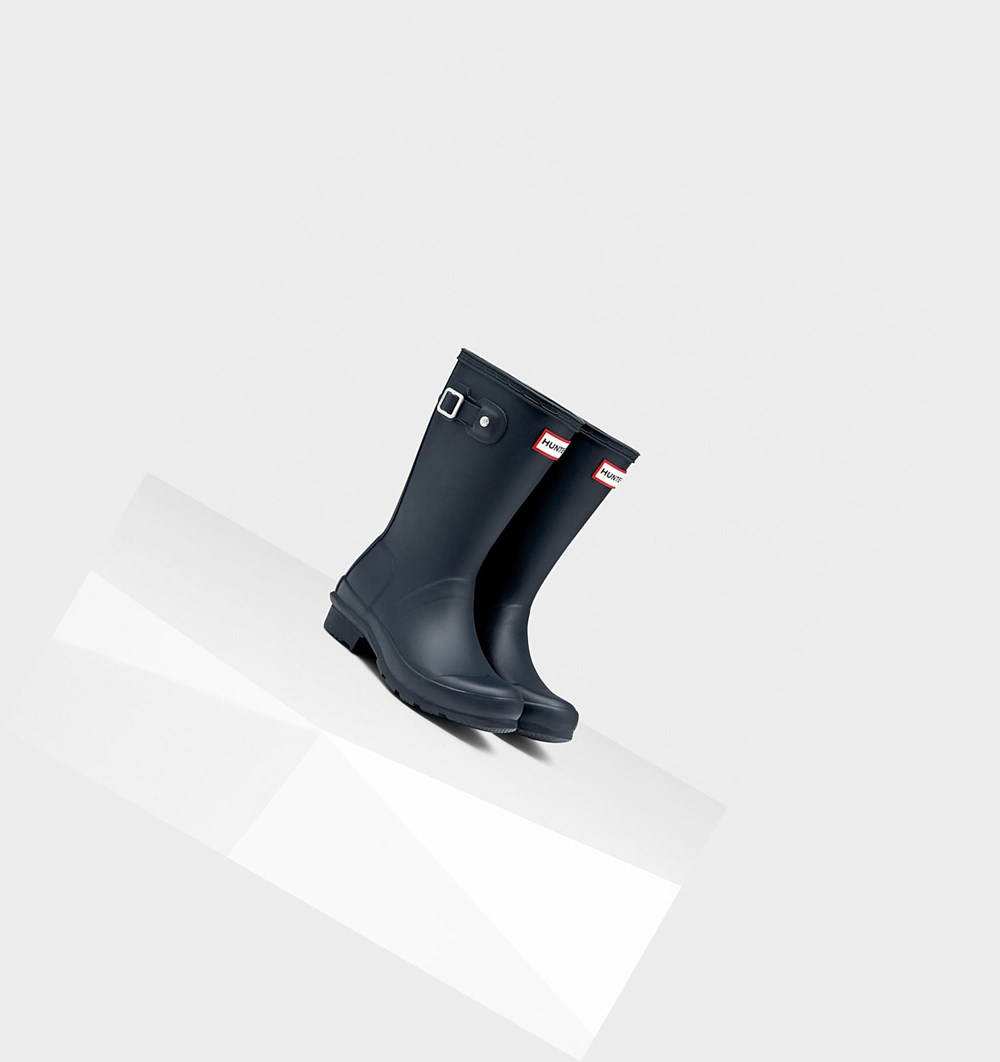 Botas de Agua Hunter Original Big Niños Azul Marino | 748FUMHAR