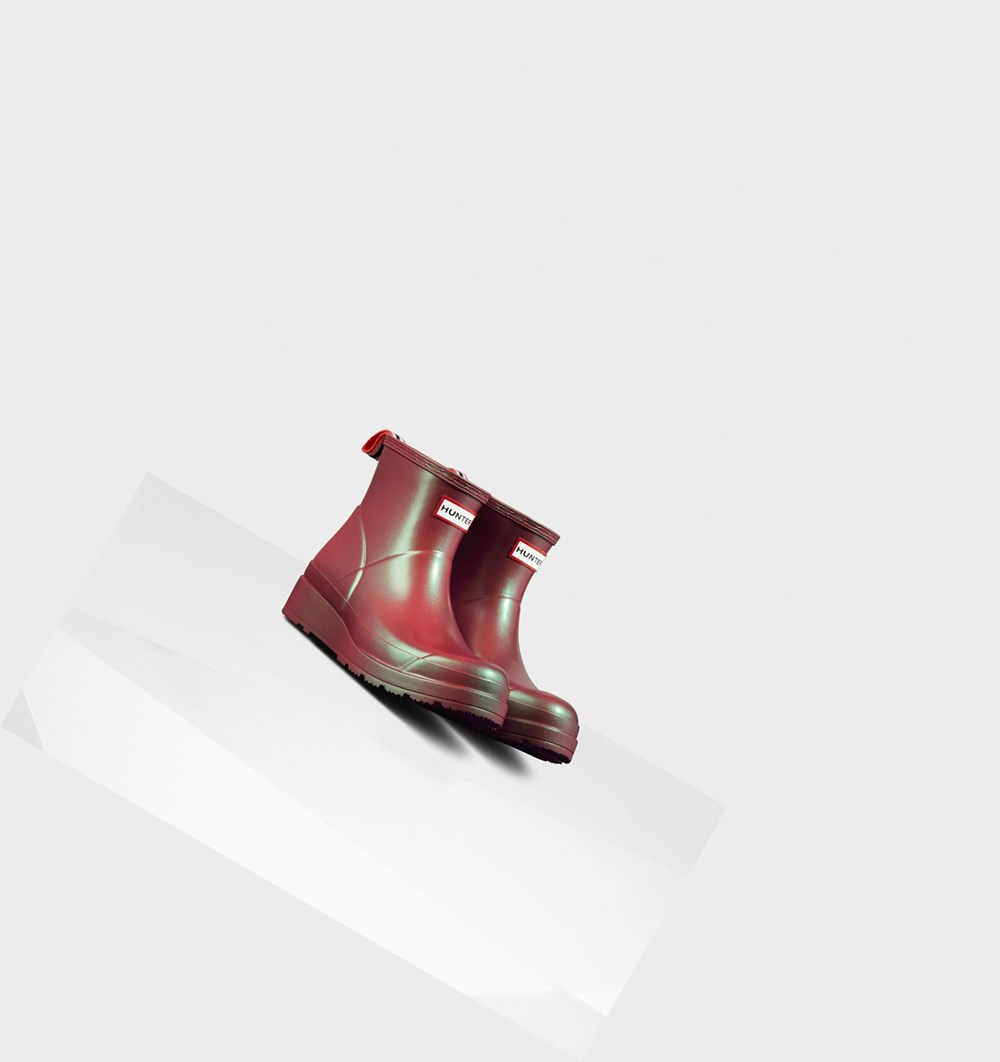 Botas de Agua Hunter Original Corta Nebula Rain Mujer Rosas | 890HPSZAO