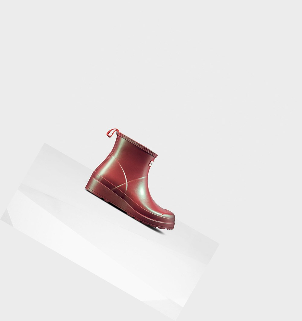 Botas de Agua Hunter Original Corta Nebula Rain Mujer Rosas | 890HPSZAO