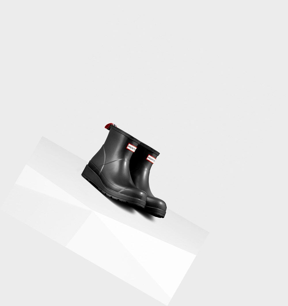 Botas de Agua Hunter Original Corta Pearlized Rain Mujer Negras | 165ICXDKV