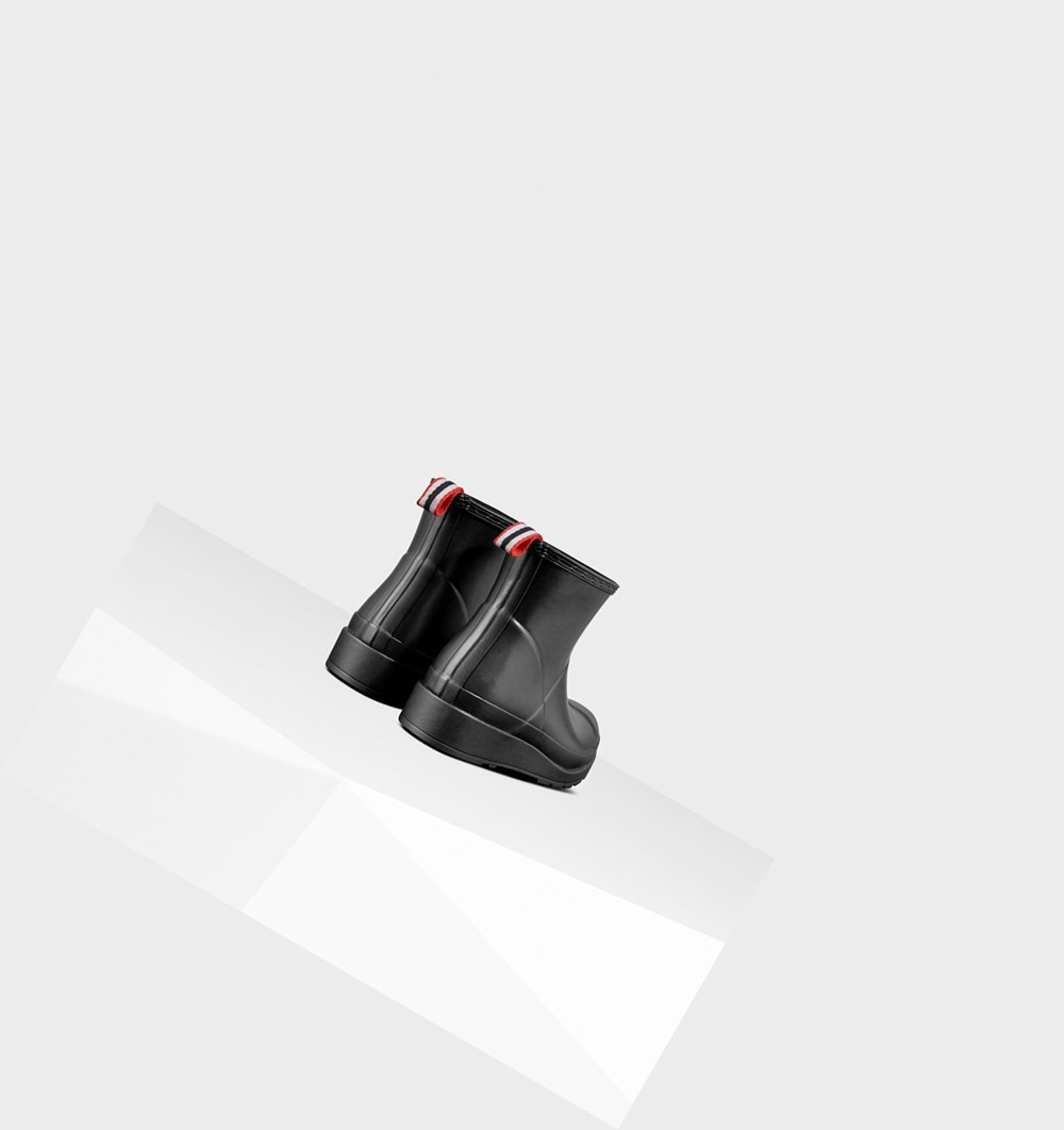 Botas de Agua Hunter Original Corta Pearlized Rain Mujer Negras | 165ICXDKV