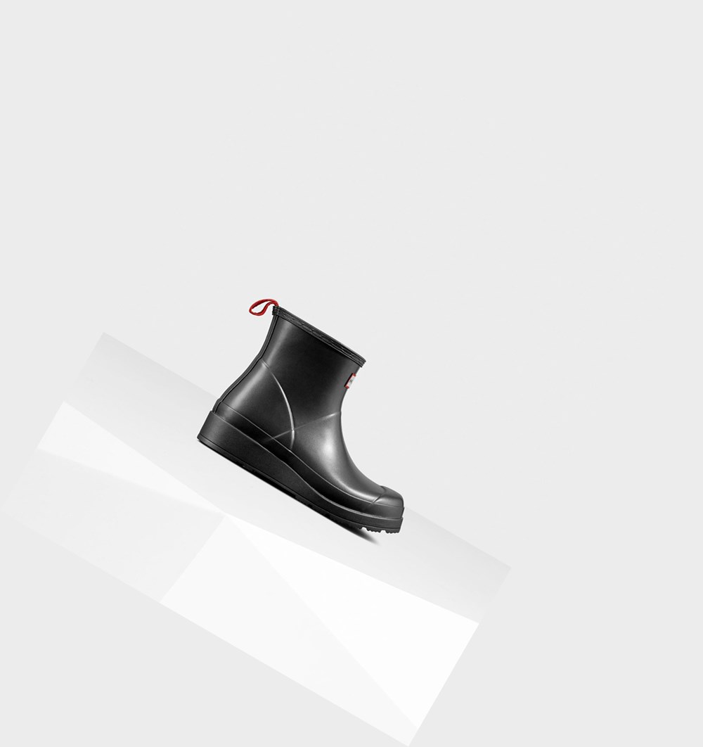 Botas de Agua Hunter Original Corta Pearlized Rain Mujer Negras | 165ICXDKV
