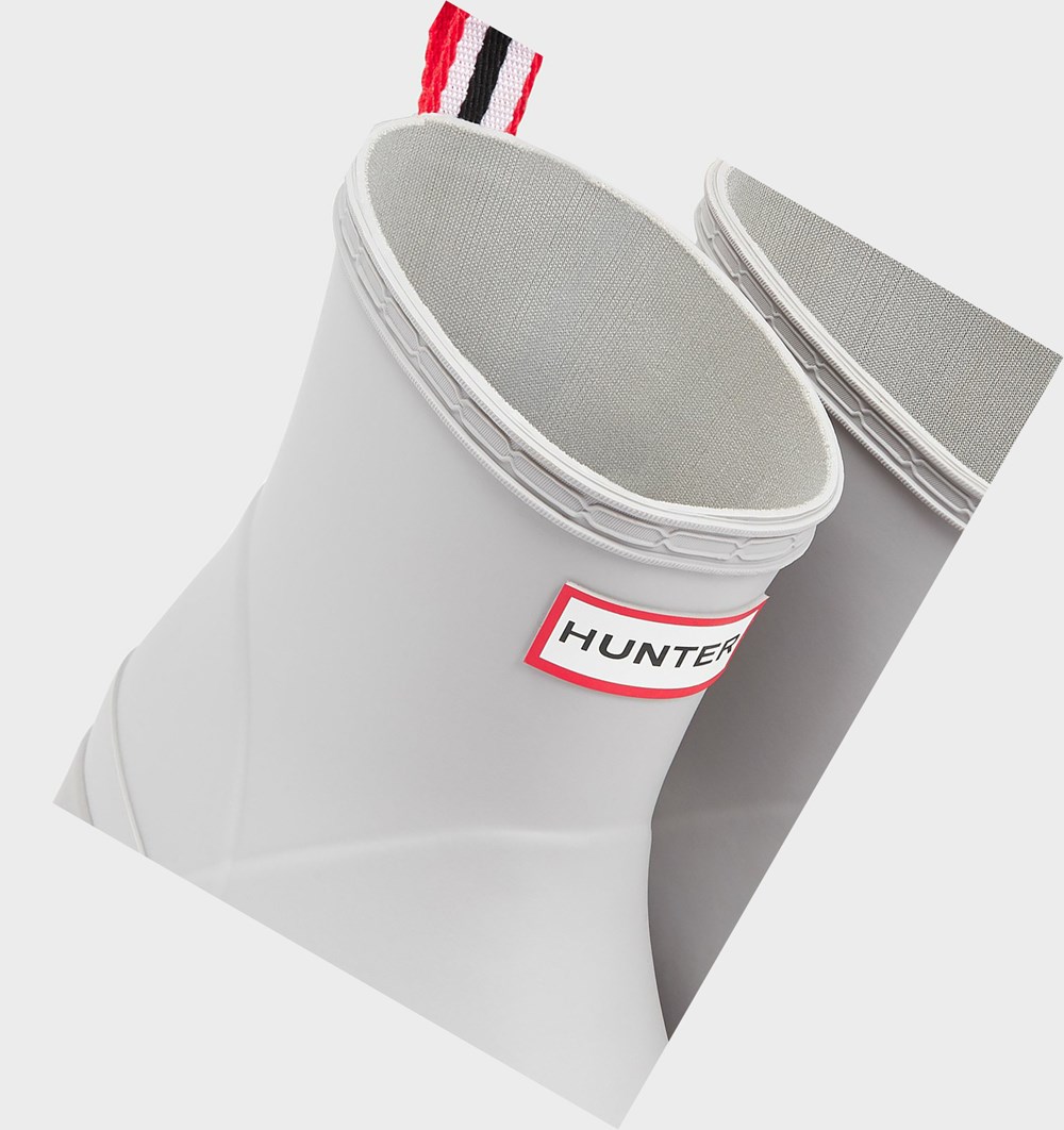Botas de Agua Hunter Original Corta Rain Mujer Gris | 027LSXVFO
