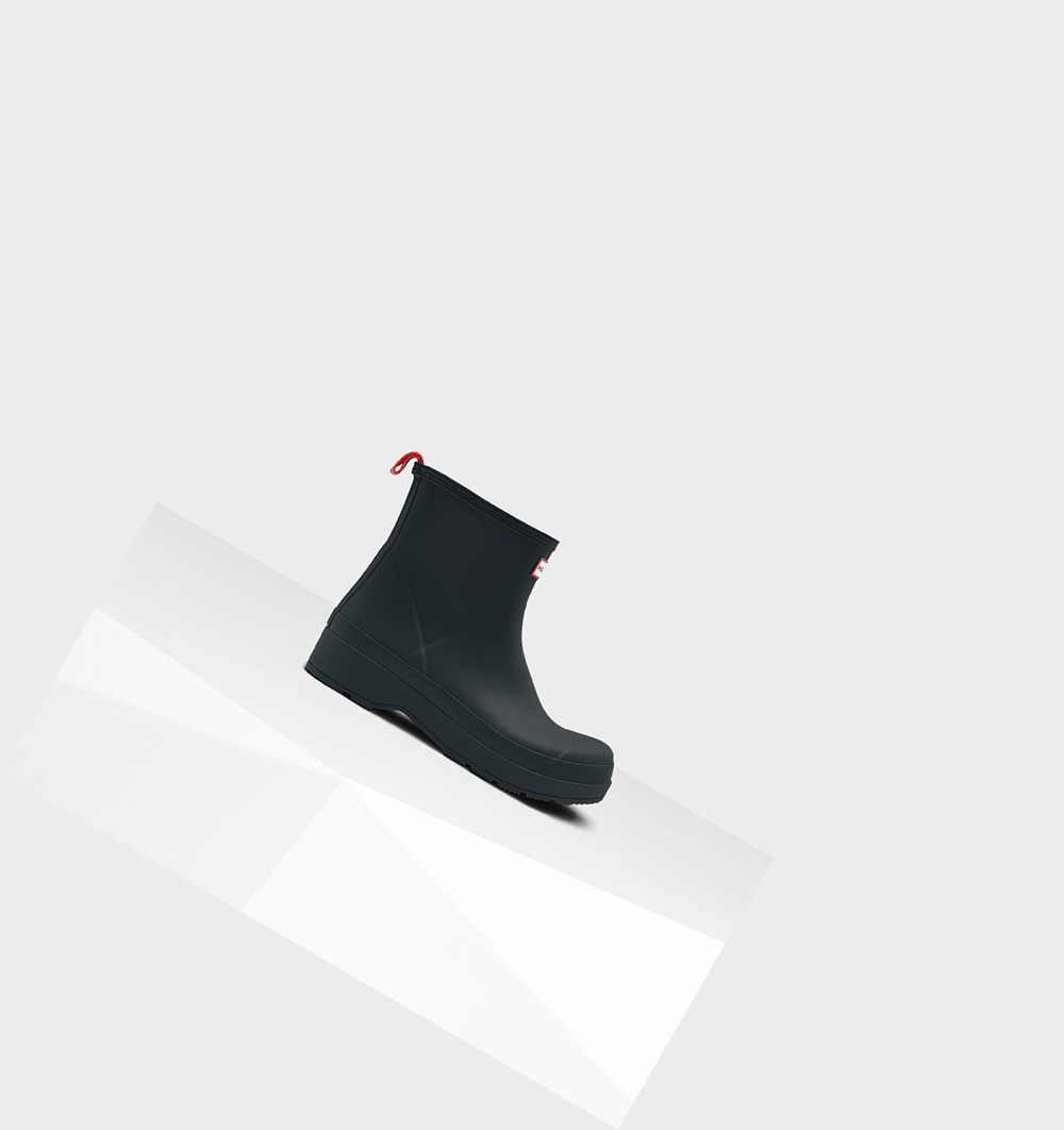 Botas de Agua Hunter Original Corta Rain Hombre Negras | 198MLPDZY