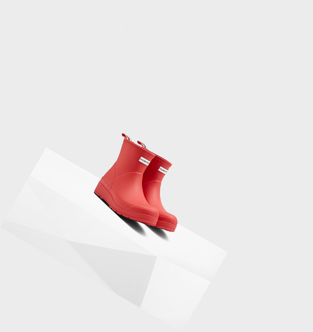 Botas de Agua Hunter Original Corta Rain Mujer Rojas | 675FGBDCA