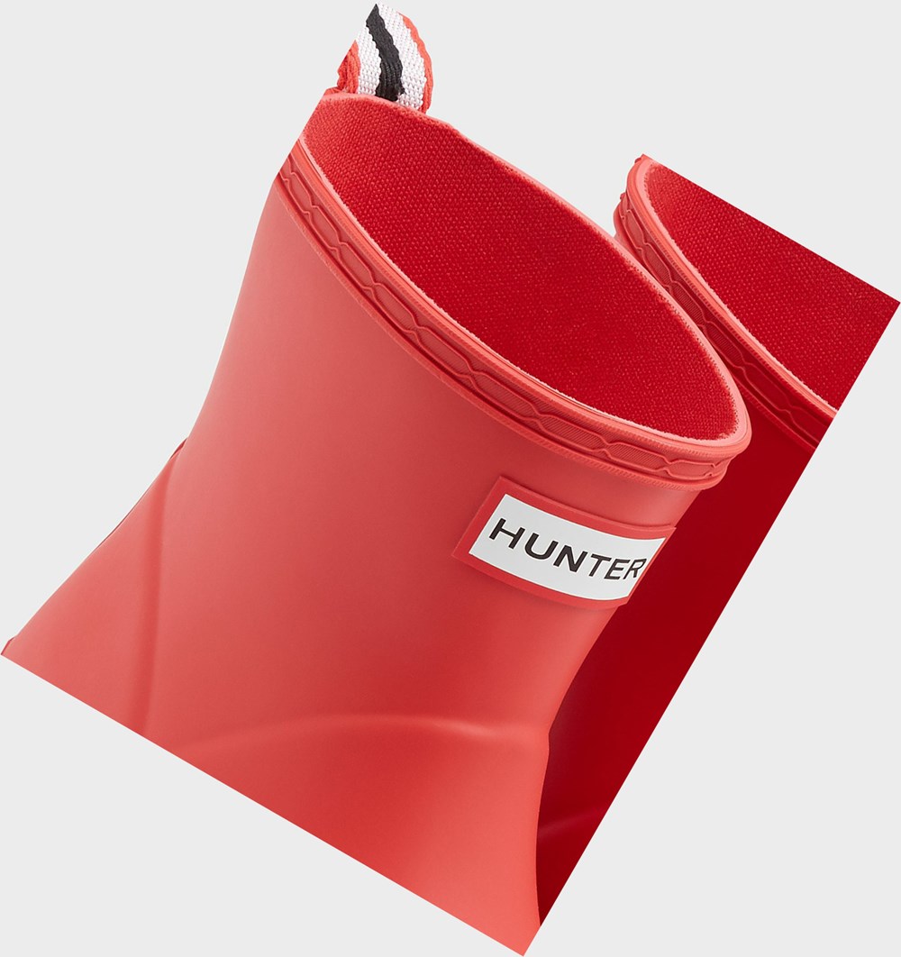 Botas de Agua Hunter Original Corta Rain Mujer Rojas | 675FGBDCA