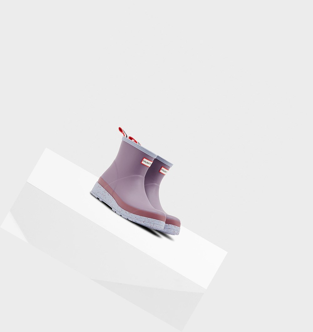 Botas de Agua Hunter Original Corta Speckle Rain Mujer Moradas | 405XOEPSY