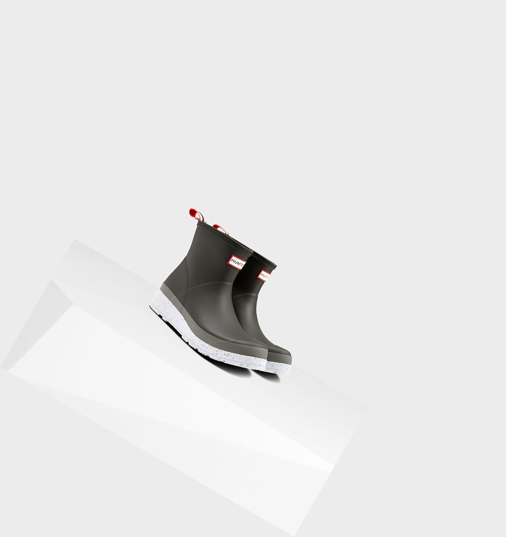 Botas de Agua Hunter Original Corta Speckle Rain Mujer Negras Gris | 491CKLZGJ
