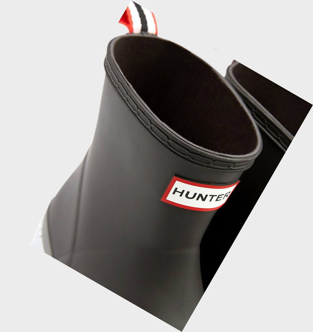 Botas de Agua Hunter Original Corta Speckle Rain Mujer Negras Gris | 491CKLZGJ
