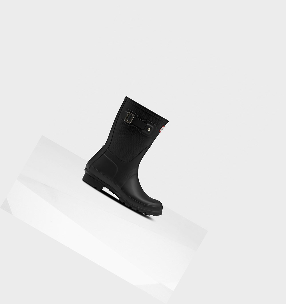 Botas de Agua Hunter Original Exploded Logo Texture Mujer Negras | 184NVDEMU