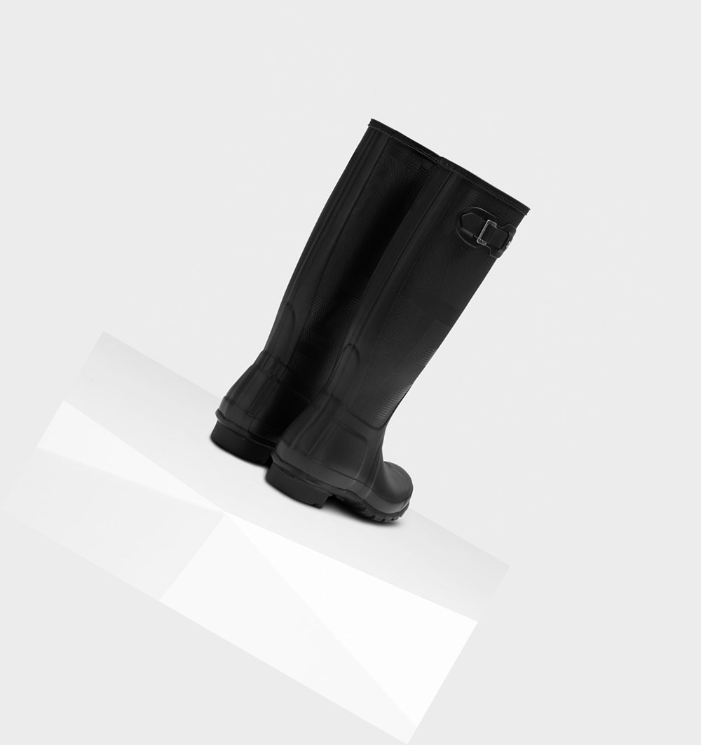 Botas de Agua Hunter Original Exploded Logo Texture Mujer Negras | 783LWCOUN