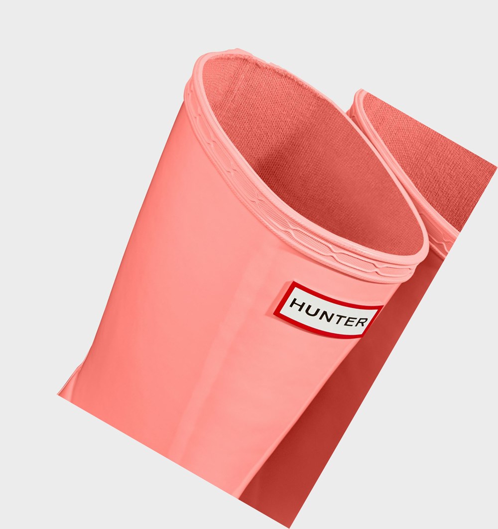 Botas de Agua Hunter Original First Classic Gloss Niños Rosas | 218TUENZX