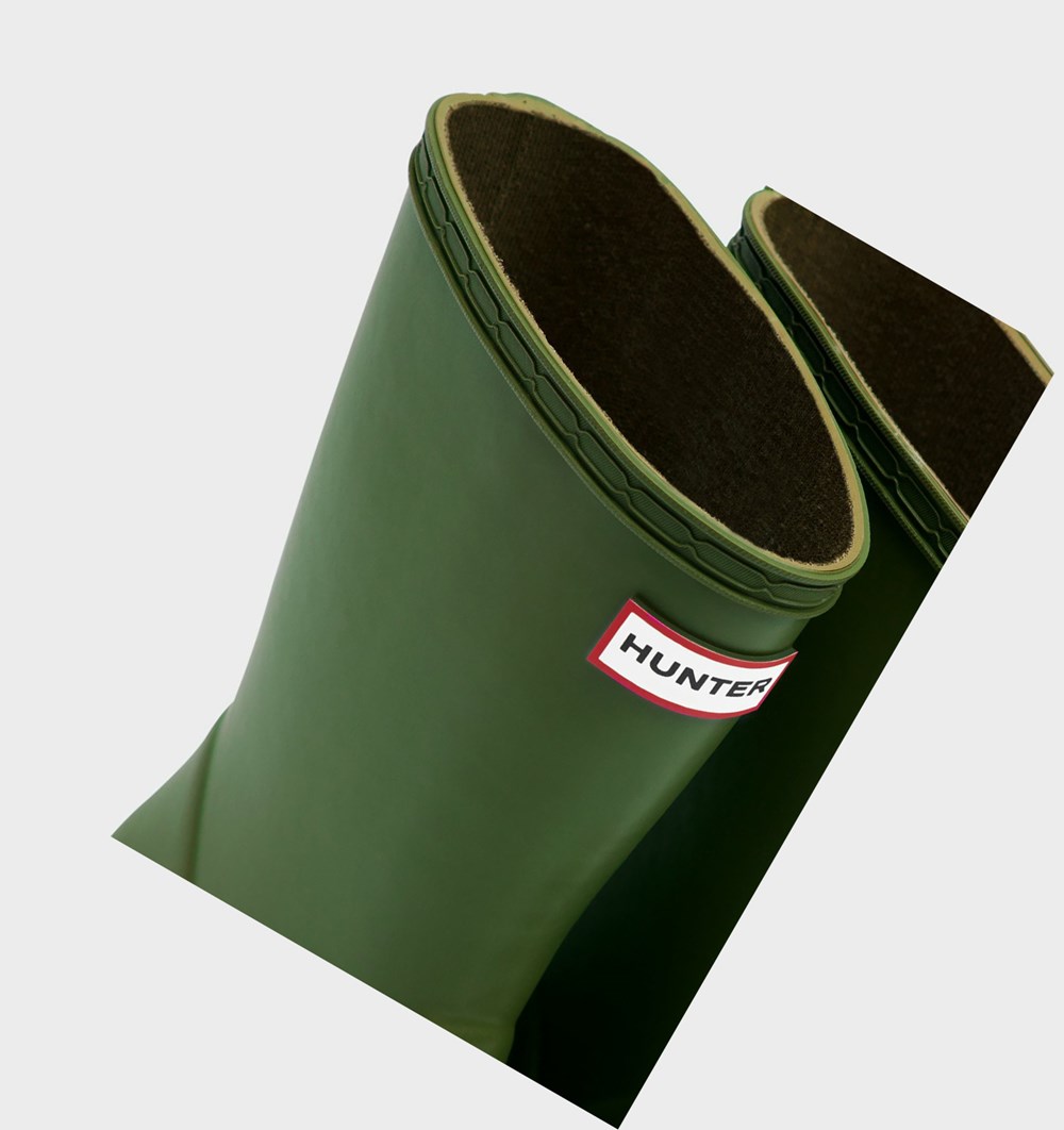 Botas de Agua Hunter Original First Classic Niños Verde | 287CVNAUD