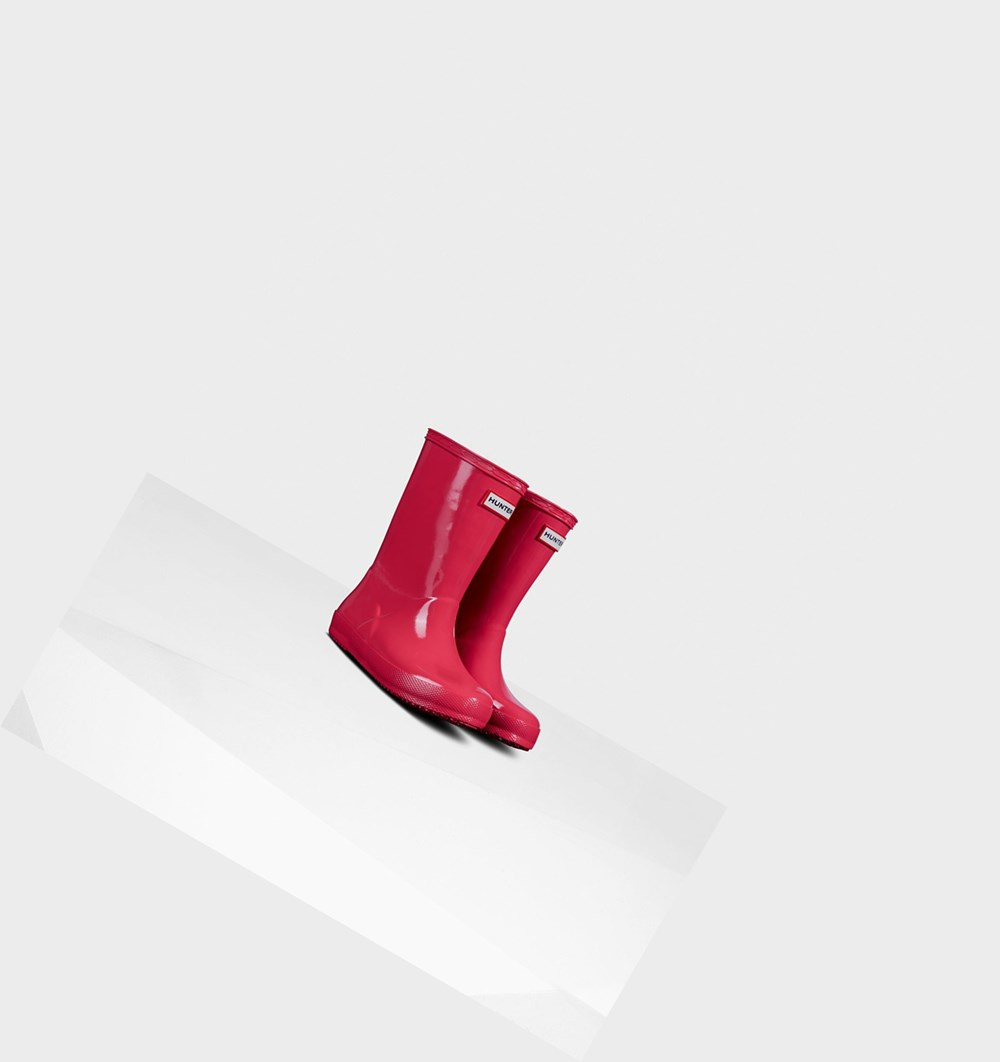 Botas de Agua Hunter Original First Classic Gloss Niños Rosas | 582BMIXOR