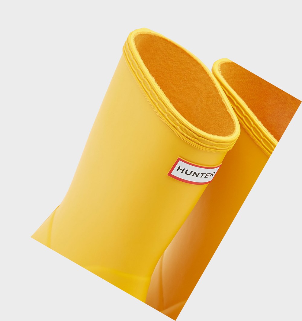 Botas de Agua Hunter Original First Classic Niños Amarillo | 864AUVQKH