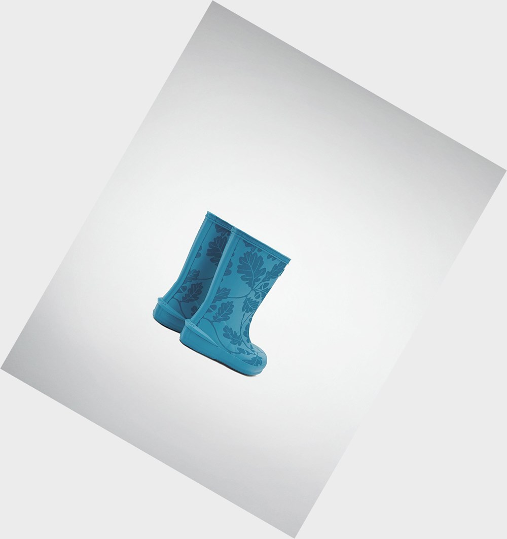 Botas de Agua Hunter Original First National Trust Print Niños Azules | 760YXOKBV