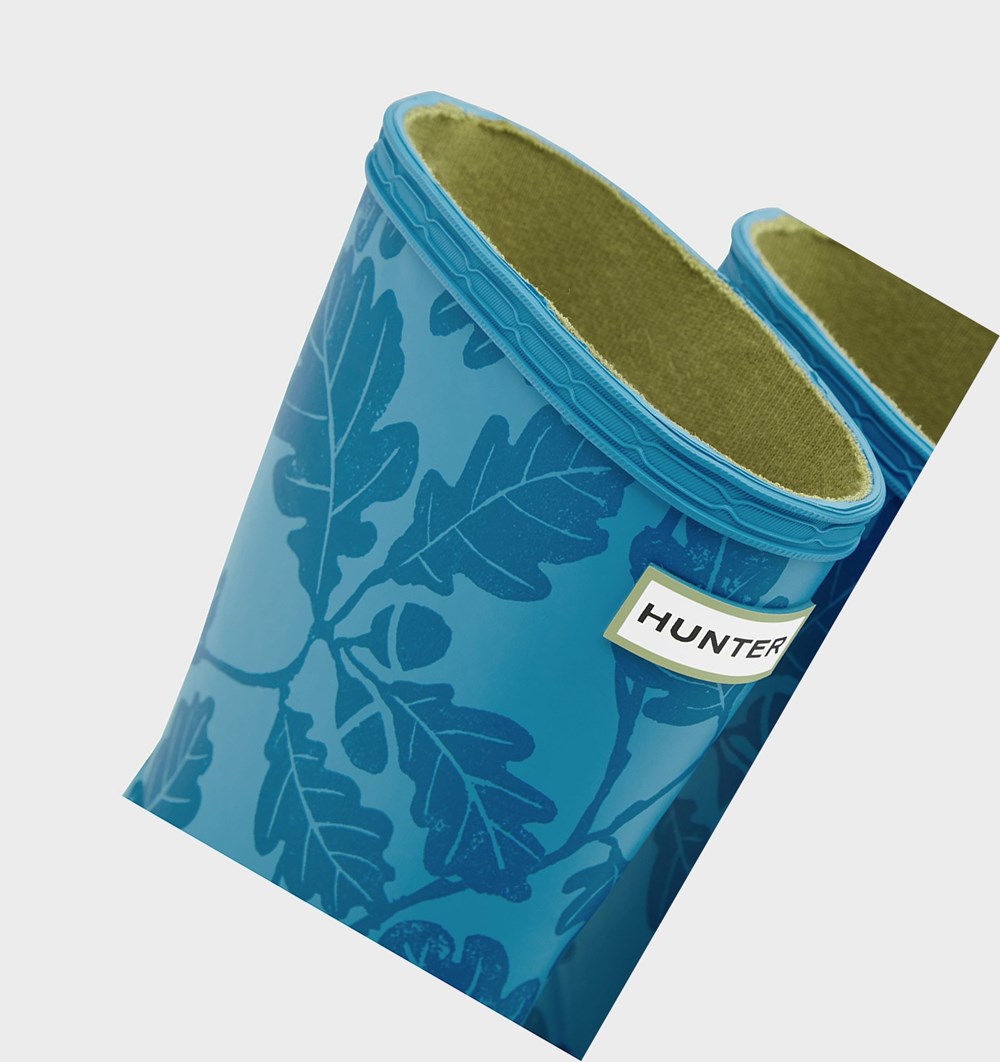 Botas de Agua Hunter Original First National Trust Print Niños Azules | 760YXOKBV