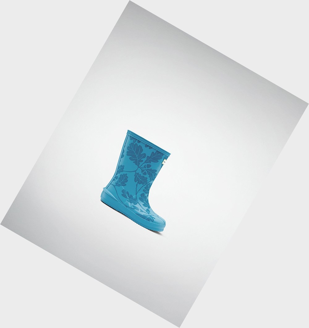 Botas de Agua Hunter Original First National Trust Print Niños Azules | 760YXOKBV