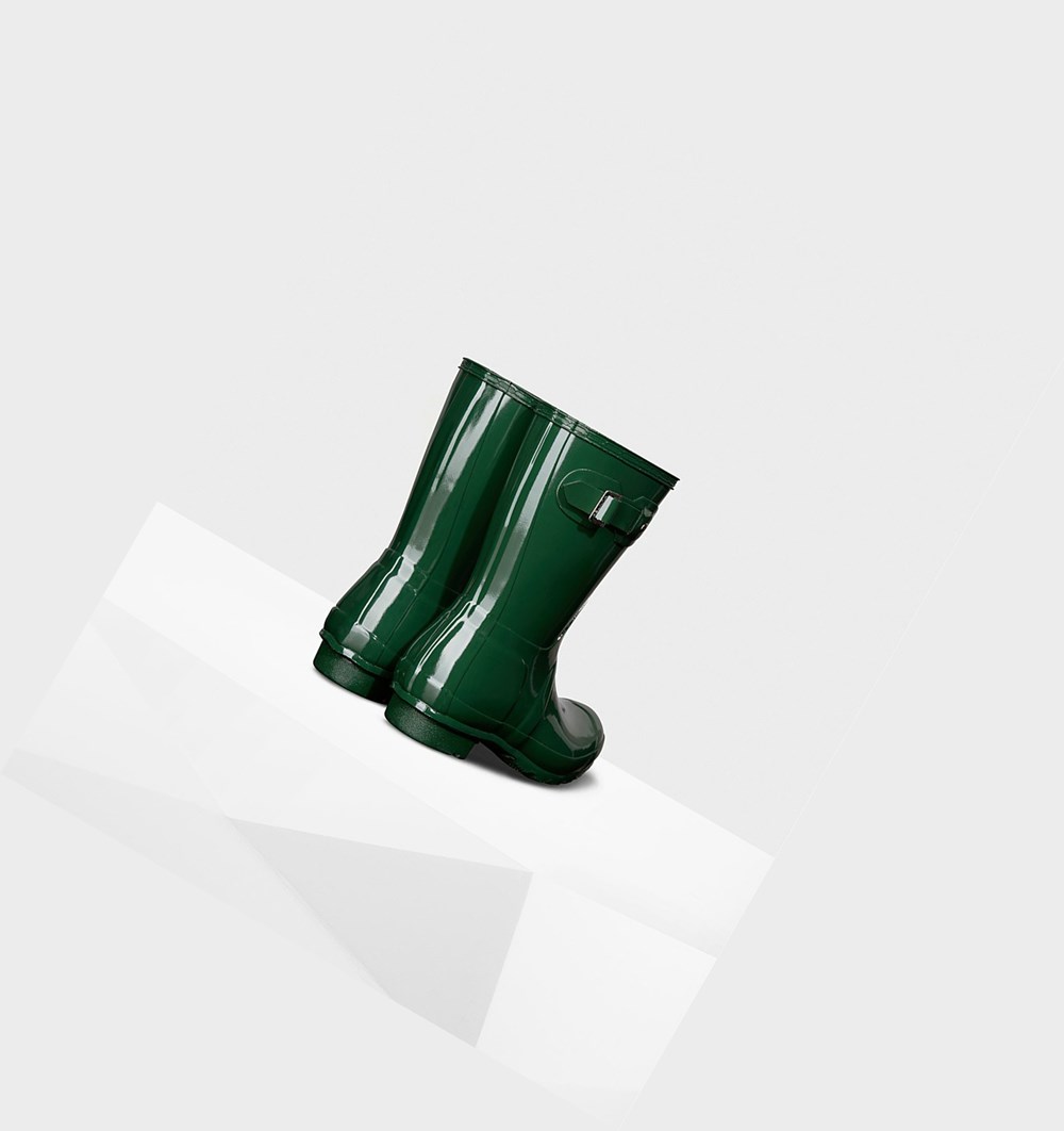 Botas de Agua Hunter Original Gloss Mujer Verde | 185LTNPIY