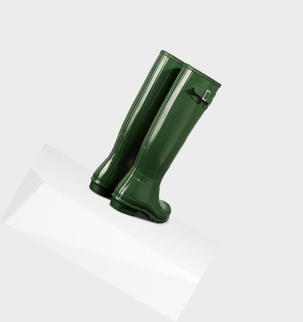 Botas de Agua Hunter Original Gloss Mujer Verde | 307GRIMLX