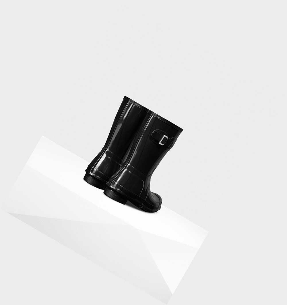 Botas de Agua Hunter Original Gloss Mujer Negras | 502YUXVGO