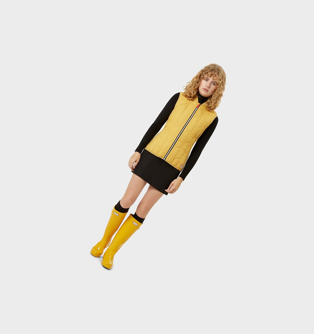 Botas de Agua Hunter Original Gloss Mujer Amarillo | 512GWQSOJ