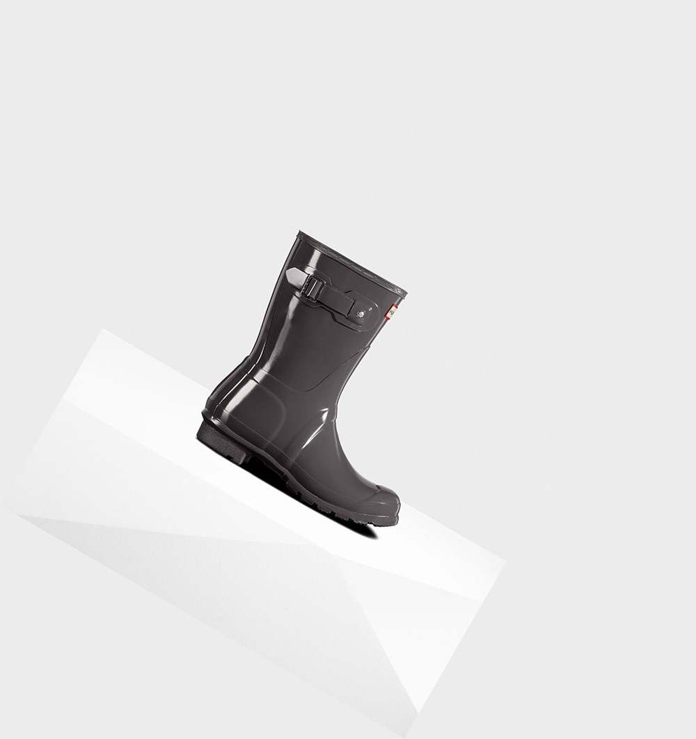 Botas de Agua Hunter Original Gloss Mujer Gris | 519PLIRQF
