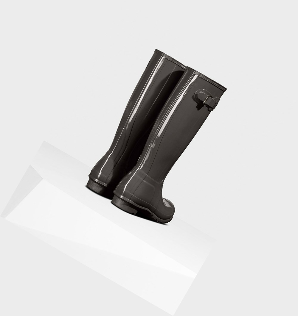 Botas de Agua Hunter Original Gloss Mujer Gris | 541YVMXFB