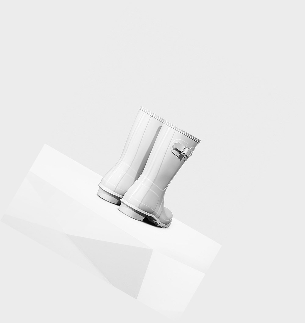 Botas de Agua Hunter Original Gloss Mujer Blancas | 609IUAJTR