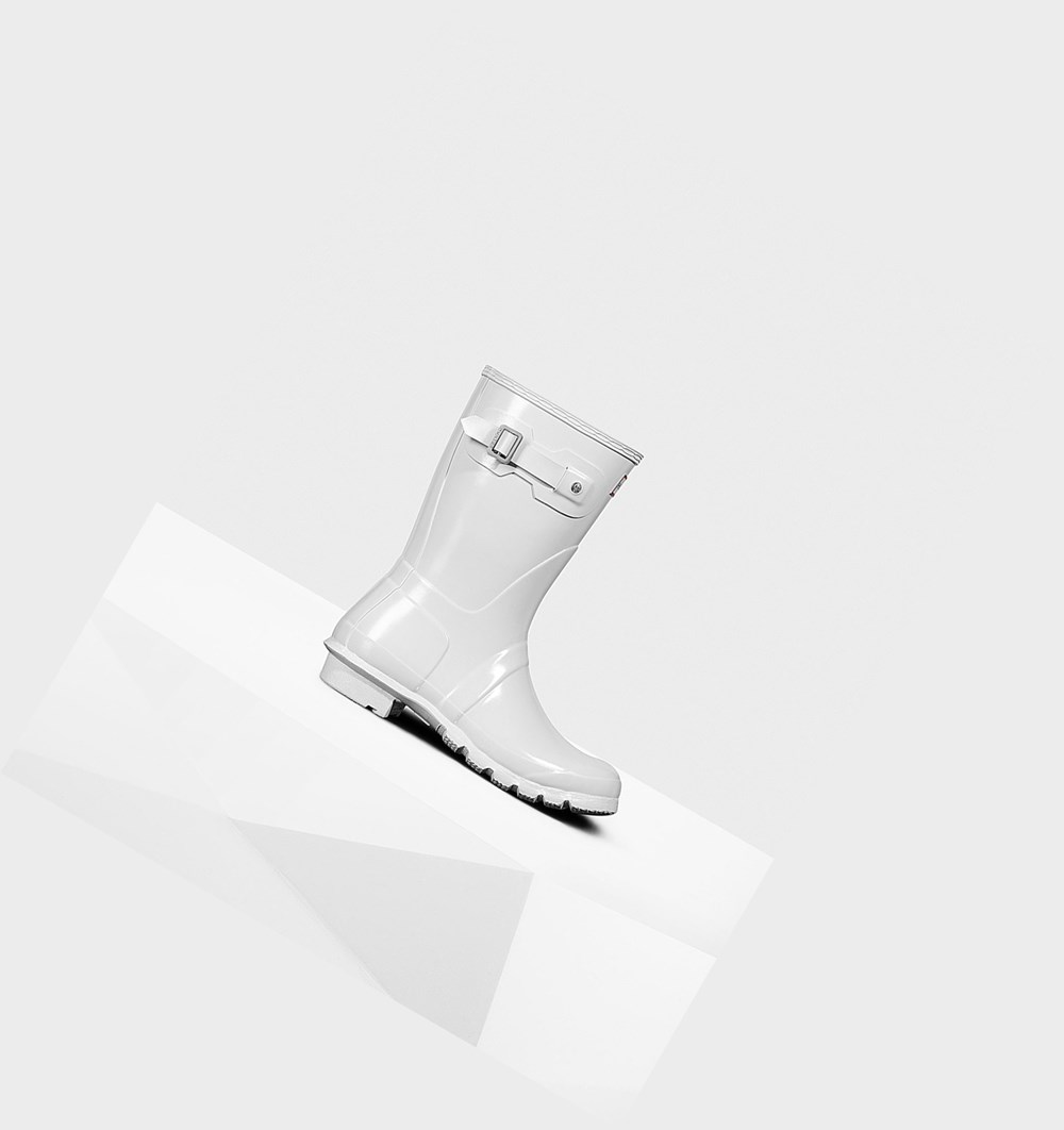 Botas de Agua Hunter Original Gloss Mujer Blancas | 609IUAJTR