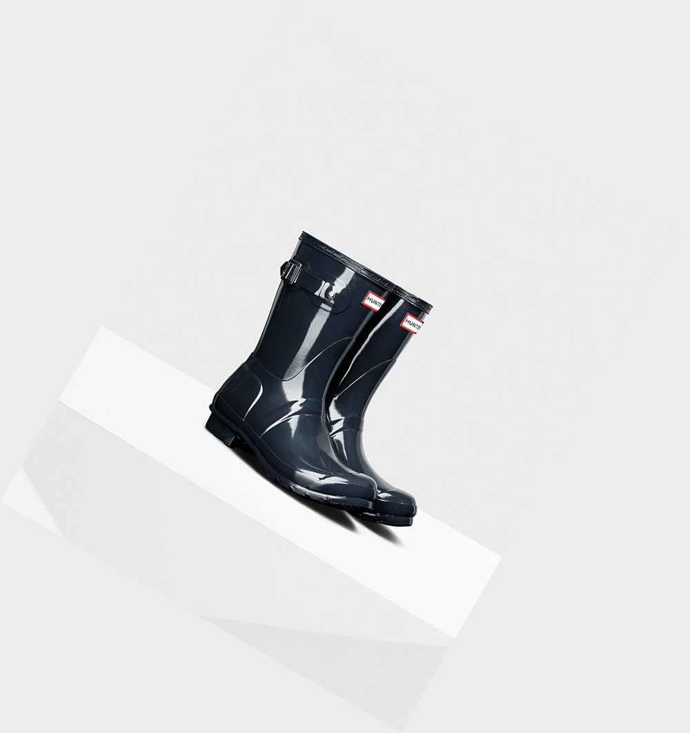 Botas de Agua Hunter Original Gloss Mujer Azul Marino | 765THQGRK
