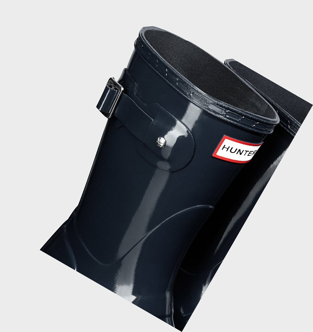 Botas de Agua Hunter Original Gloss Mujer Azul Marino | 765THQGRK